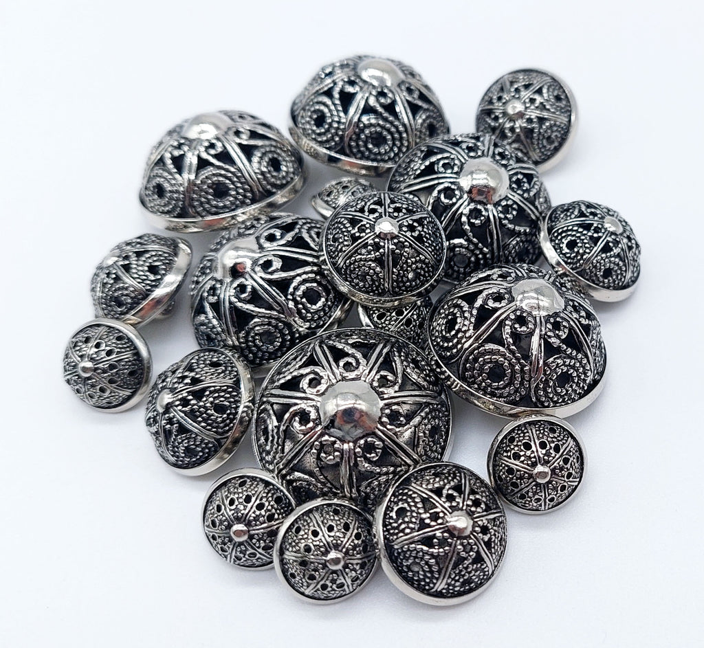 Silver Neck Button Silver Colour Clothing Buttons - Silver Buttons for Jackets, Coats ...