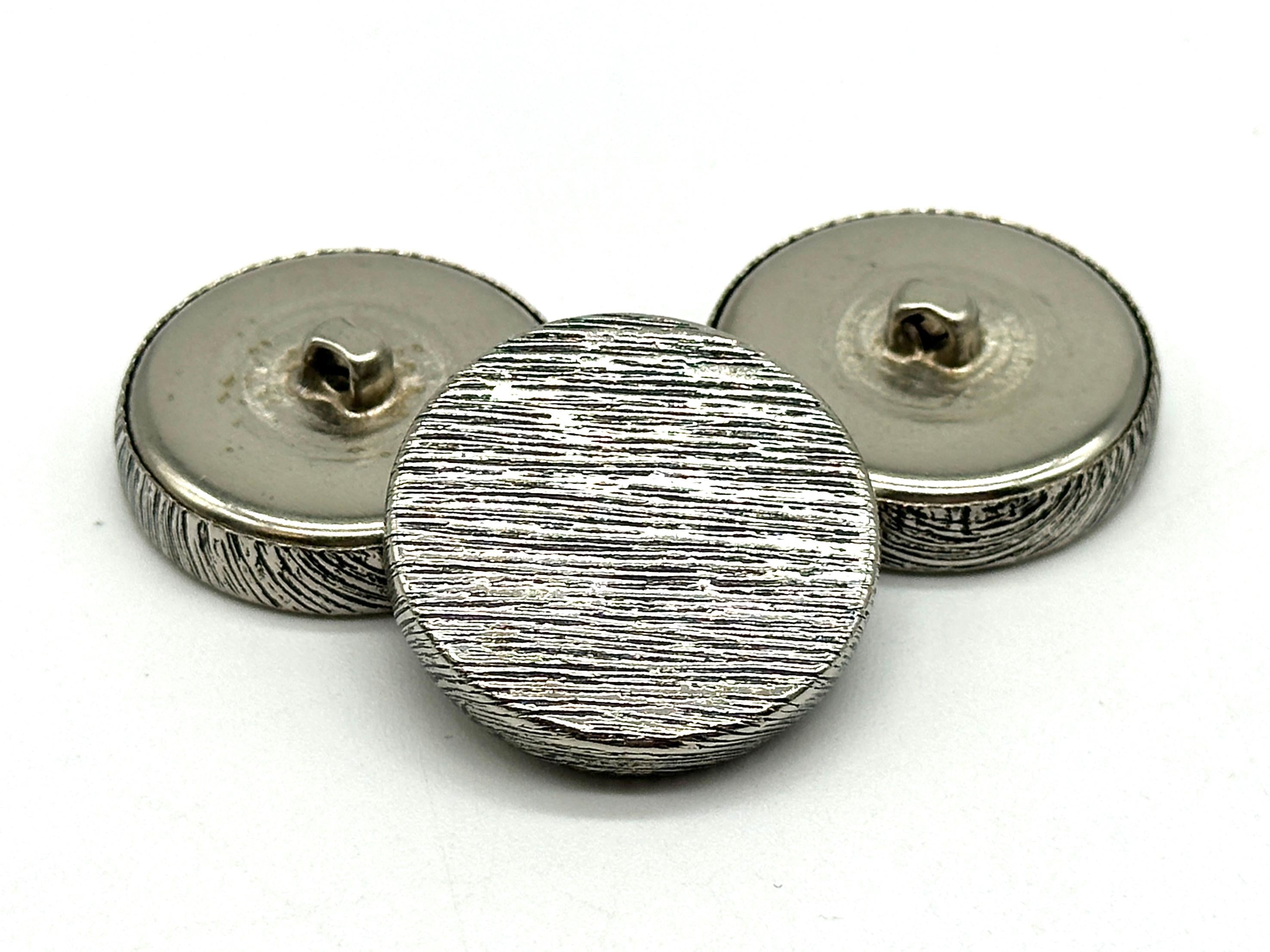 Metal Textured Button 12 Pcs Vintage Textured Metal Shank Buttons in Silver & Gold - 4 Sizes ...