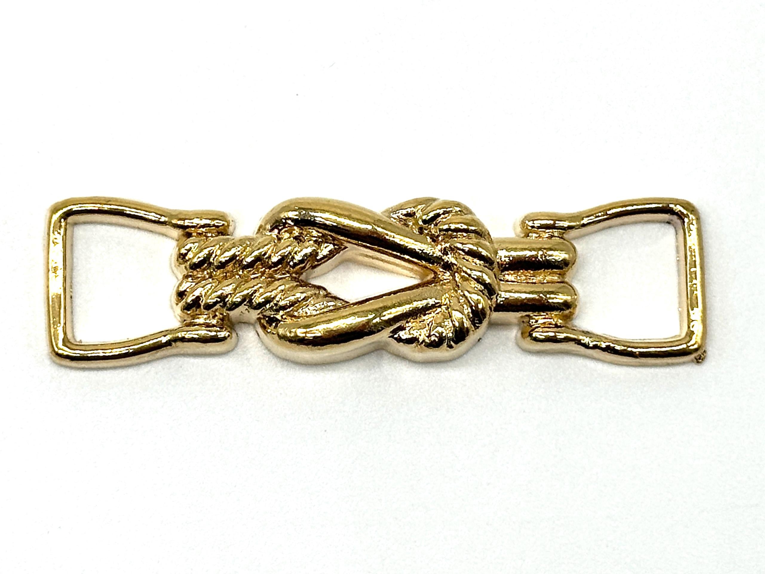 1 Pcs Vintage Rope Knot Gold Metal Buckles for Sewing and Crafting | D ...