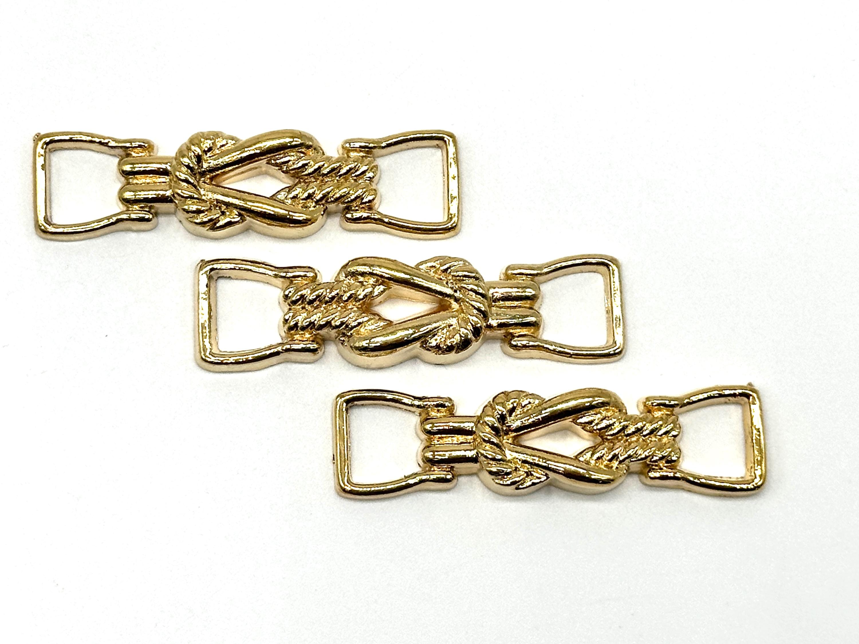 1 Pcs Vintage Rope Knot Gold Metal Buckles for Sewing and Crafting | D ...