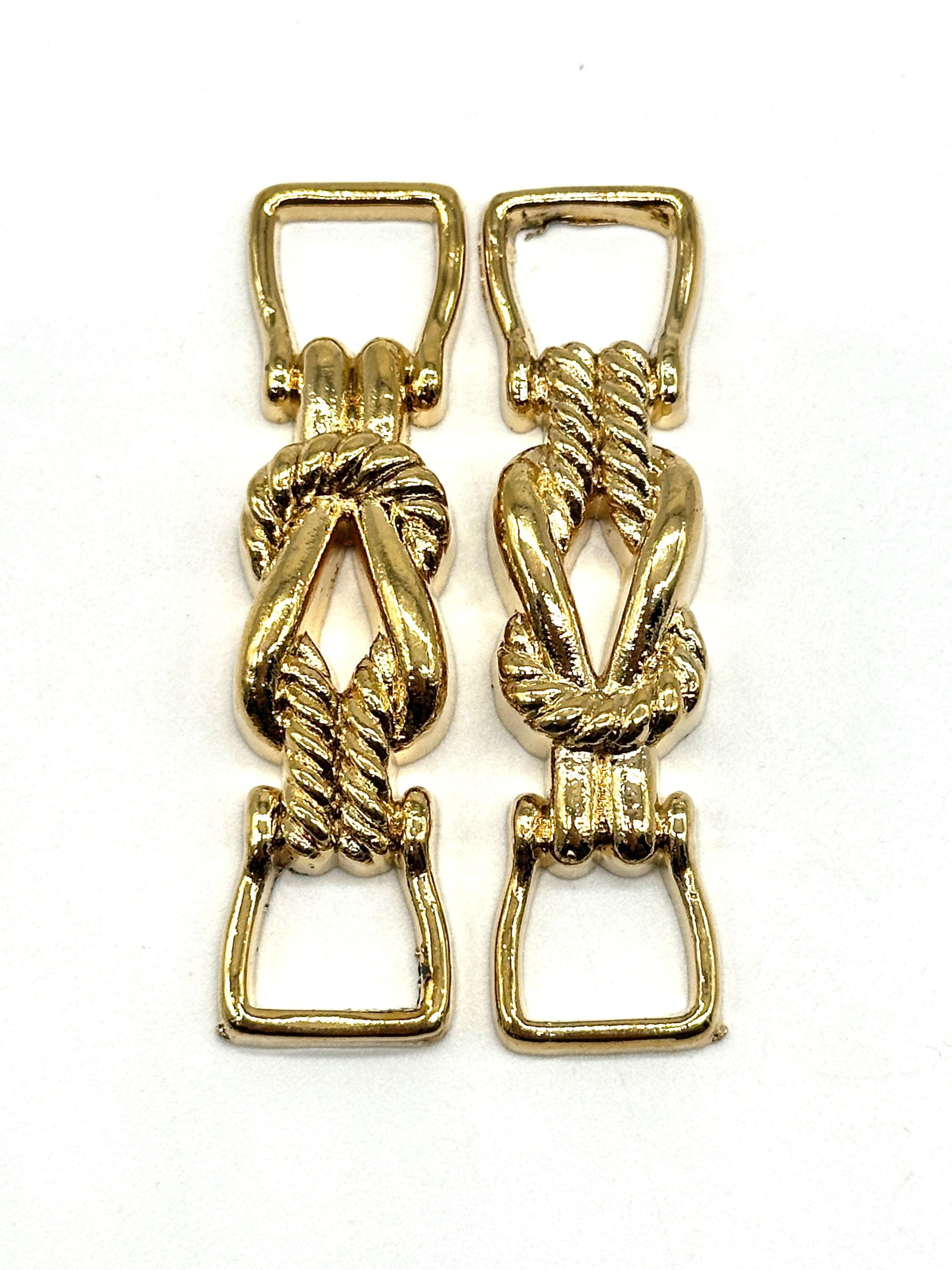 1 Pcs Vintage Rope Knot Gold Metal Buckles for Sewing and Crafting | D ...