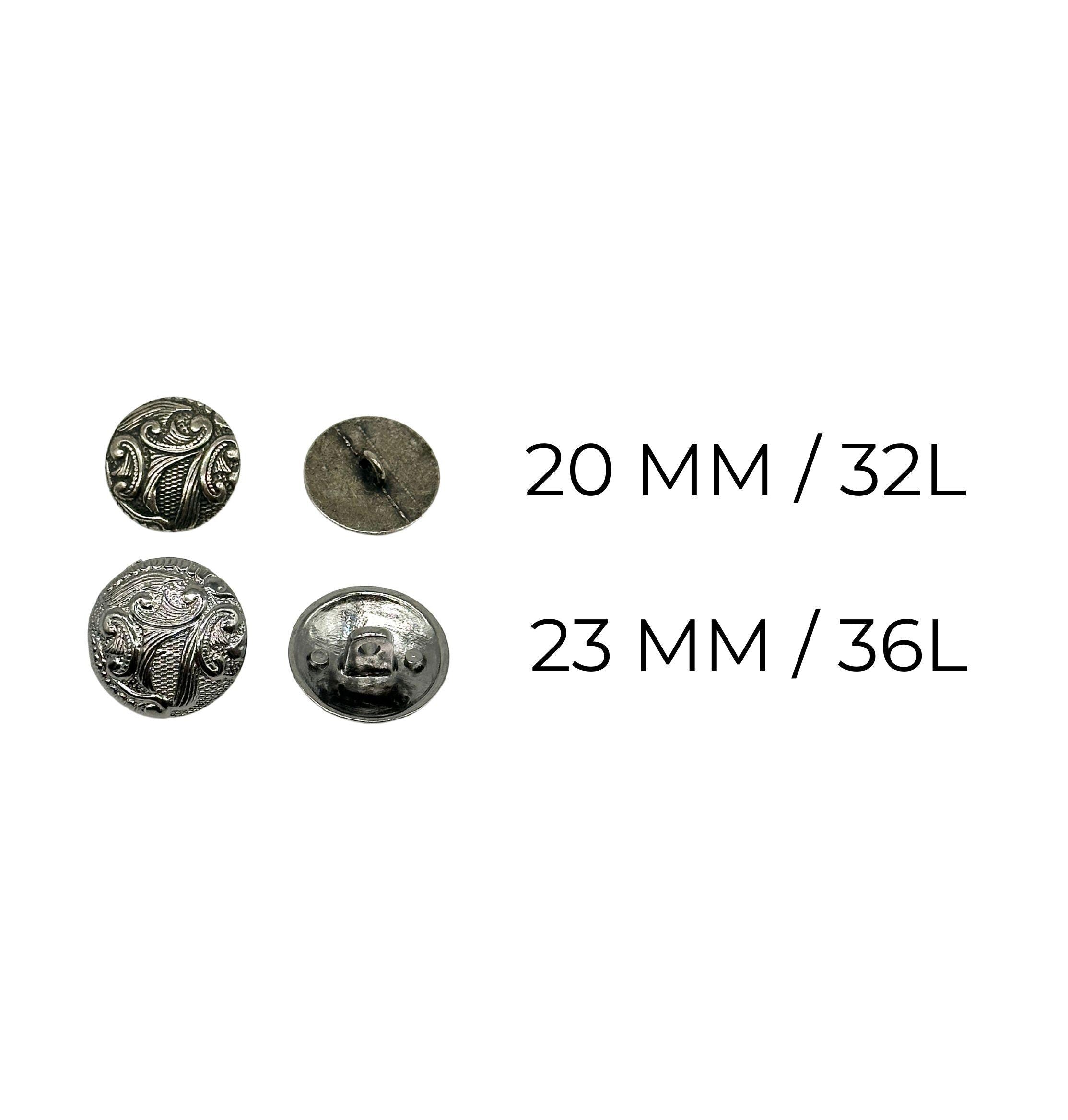 Cast Metal Button 6 Pcs Vintage Art Abstract Shank Buttons | Cast Metal Design for Sewin ...