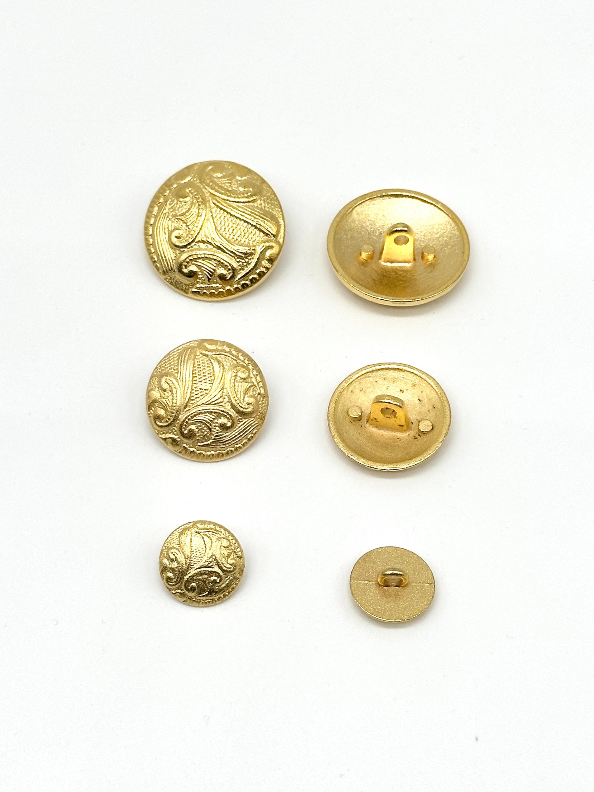 Cast Metal Button 6 Pcs Vintage Art Abstract Shank Buttons | Cast Metal Design for Sewin ...
