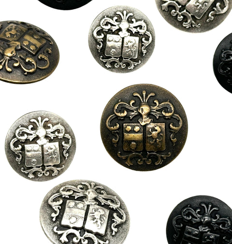 Vintage Crest & Coat of Arms Buttons