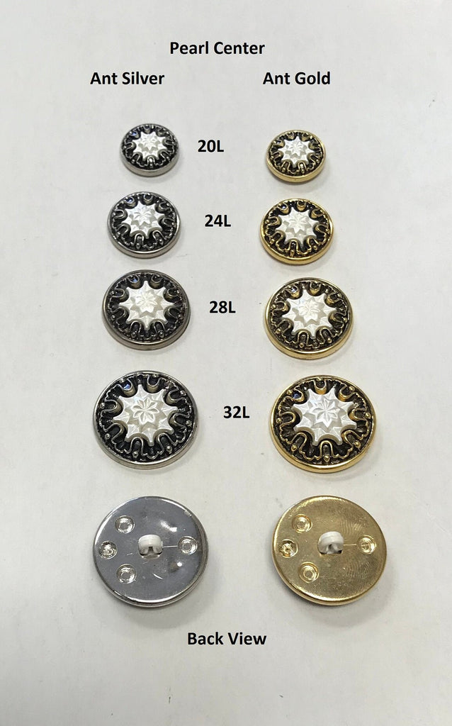 1 Dozen Metal Jean Buttons